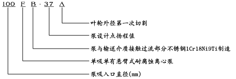 FB耐腐蚀化工泵型号意义